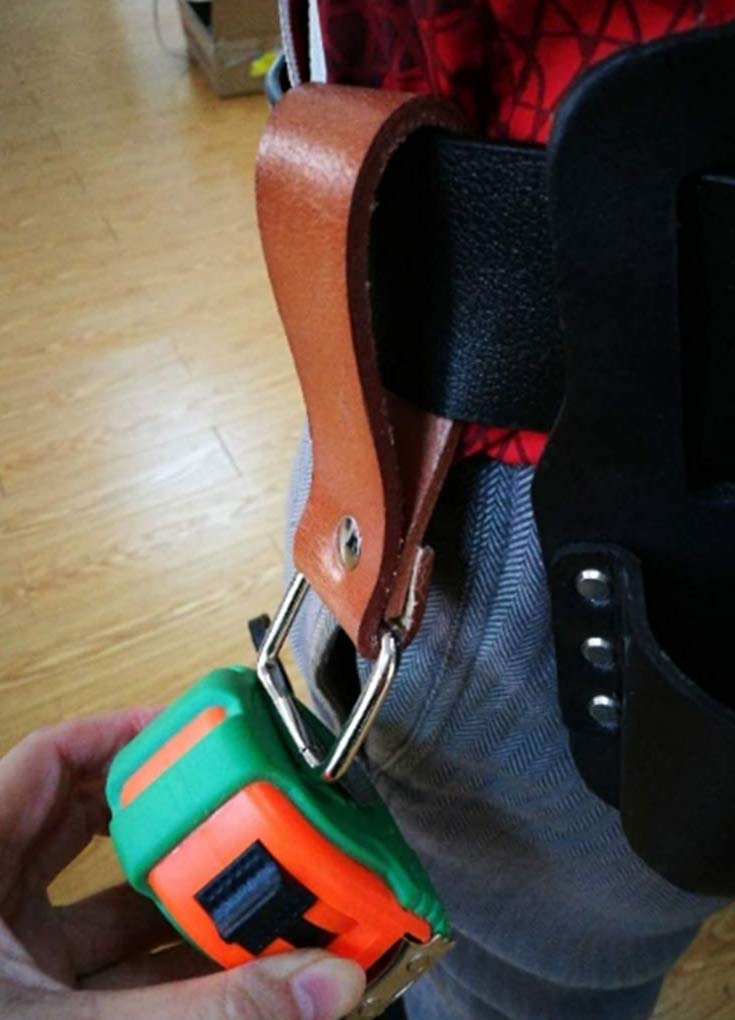 Tradesman Ods حامل شريط قياس حزام جلدي مشبك أداة تأثير حفر أداة ثقيلة متعددة الاستخدامات - Image 2